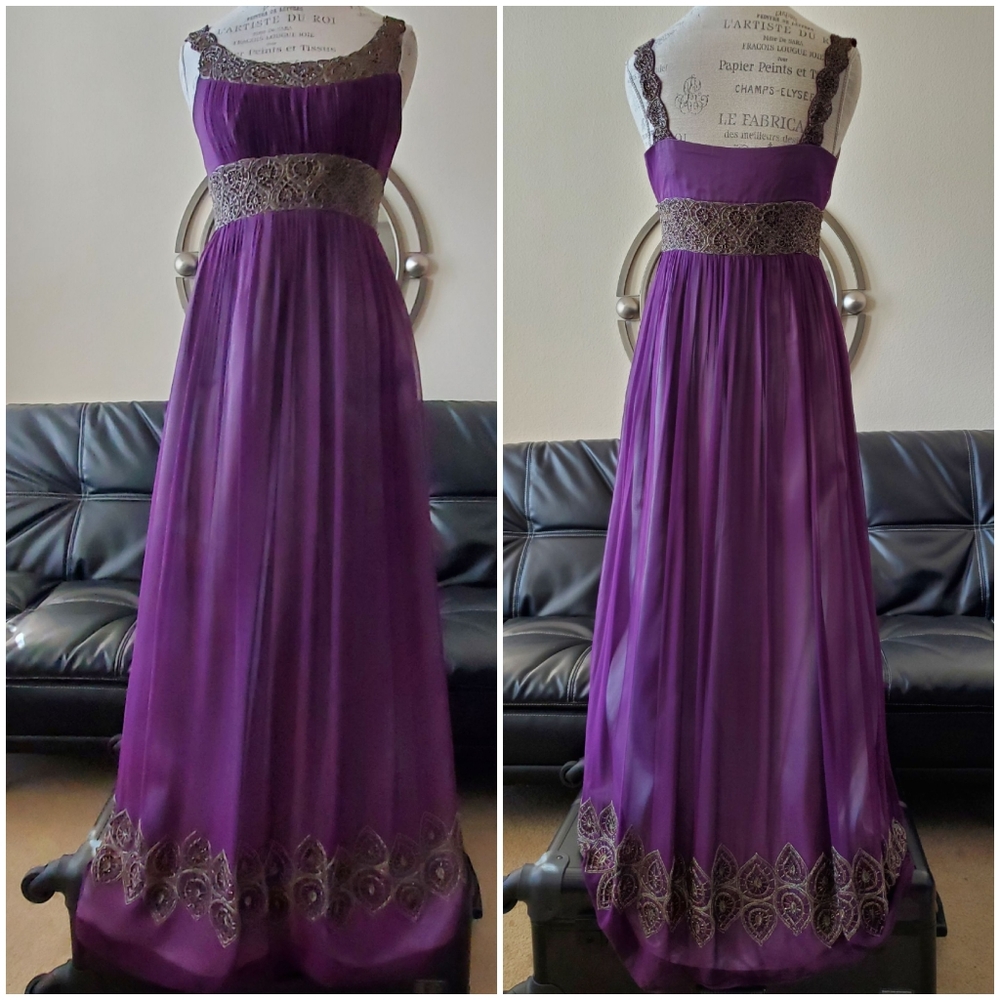 Adrianna Pappel Empire Cut Evening Prom Dress